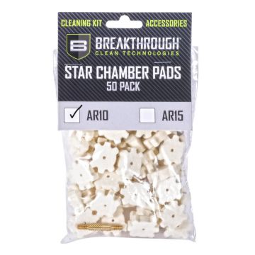 Breakthrough Clean Technologies AR-10 Chamber Star Pads, 8-32 Threads (Male/Male) Adapter, 50-Pack