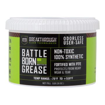 Breakthrough Clean Technologies Battle Born Grease w/ PTFE, 1-Pound Tub, Clear