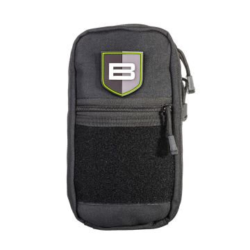 Nylon Tactical Pouch, 9"L x 5.5"W x 2"H, Large, Black/Gray