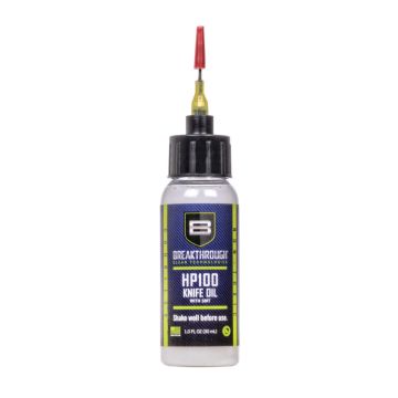 Breakthrough Clean Technologies HP100 Knife Oil w/ Sub-Micron Technology (SMT), 1oz Bottle w/ Needle Tip Applicator, Clear