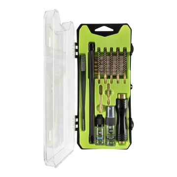 Vision Series Universal Rifle Gun Cleaning Kit - Firearm Care and Maintenance for Multiple Calibers - Includes Rods, Bore Brushes, Mops, and CLP - Durable Storage Case