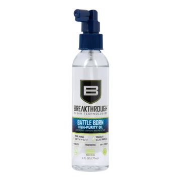 Battle Born High-Purity Oil - Water-Resistant and Odorless Lubricant for Gun Cleaning and Maintenance - 6oz Spray Bottle