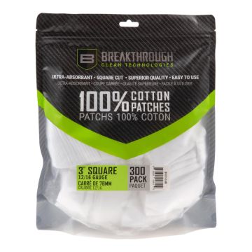 Cotton Patches, 3" Square, 12 & 16-Gauge, 300-Pack