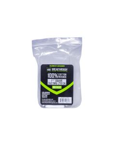 Breakthrough Clean Technologies Cotton Patches, 1.5" Square, 243 Thru 270 Caliber, 50-Pack w/ Plastic Tray