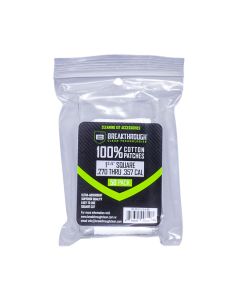 Breakthrough Clean Technologies Cotton Patches, 1.75" Square, 270 Thru 357 Caliber, 50-Pack w/ Plastic Tray