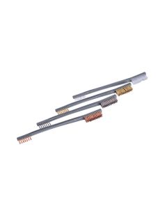 Breakthrough Clean Technologies Double-Ended Brush Set, 4-Pack, Nylon, Phosphorus Bronze, Brass, & Stainless Steel