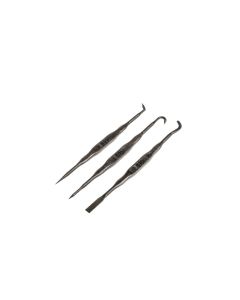 Breakthrough Clean Technologies Double-Ended Fiber Reinforced Polymer Picks, 3-Pack w/ Vinyl Pouch, Black