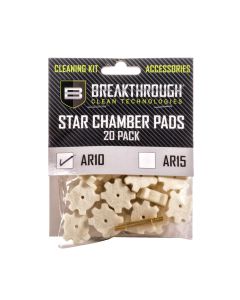 Breakthrough Clean Technologies AR-10 Chamber Star Pads, 8-32 Threads (Male/Male) Adapter, 20-Pack