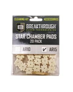 Breakthrough Clean Technologies AR-15 Chamber Star Pads, 8-32 Threads (Male/Male) Adapter, 20-Pack