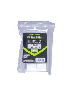 Breakthrough Clean Technologies Cotton Patches, 1" Square, .22 Thru 243 Caliber, 200-Pack w/ Plastic Tray