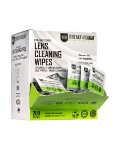 Breakthrough Clean Technologies Multi-Purpose Lens Wipes, 5" x 6", 200-Pack, White