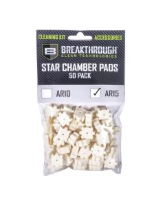 Breakthrough Clean Technologies AR-15 Chamber Star Pads, 8-32 Threads (Male/Male) Adapter, 50-Pack
