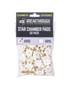 Breakthrough Clean Technologies AR-10 Chamber Star Pads, 8-32 Threads (Male/Male) Adapter, 50-Pack