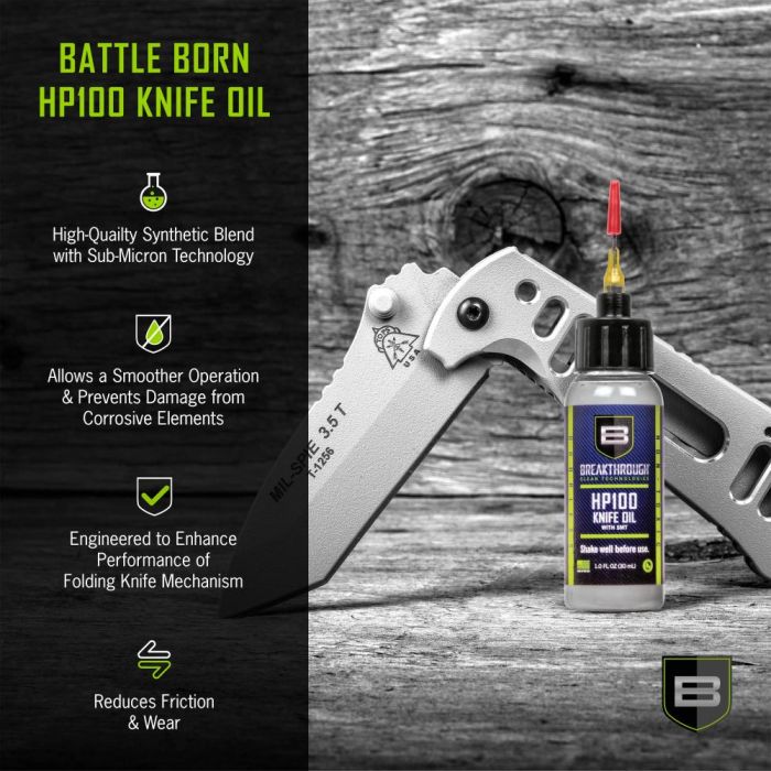 Breakthrough® Clean Technologies HP100 Knife Oil w/ Sub-Micron 