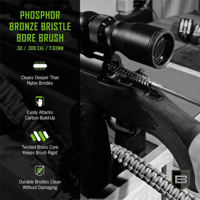 Breakthrough Clean Technologies Phosphorus Bronze Bristle Bore Brush, 30, 308 Caliber & 7.62mm