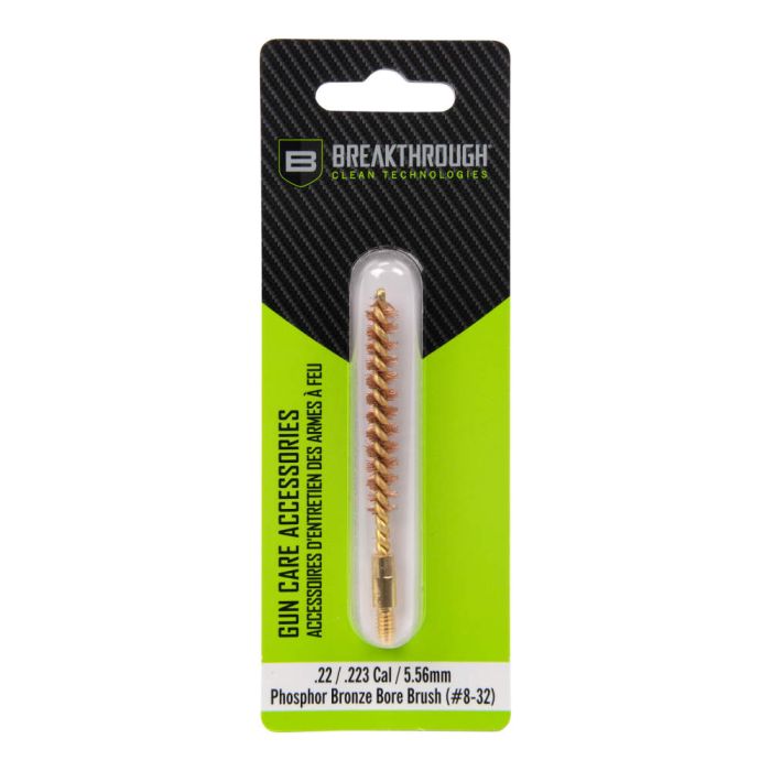 Breakthrough Clean Technologies Phosphorus Bronze Bristle Bore Brush, .22, .223 Caliber & 5.56mm