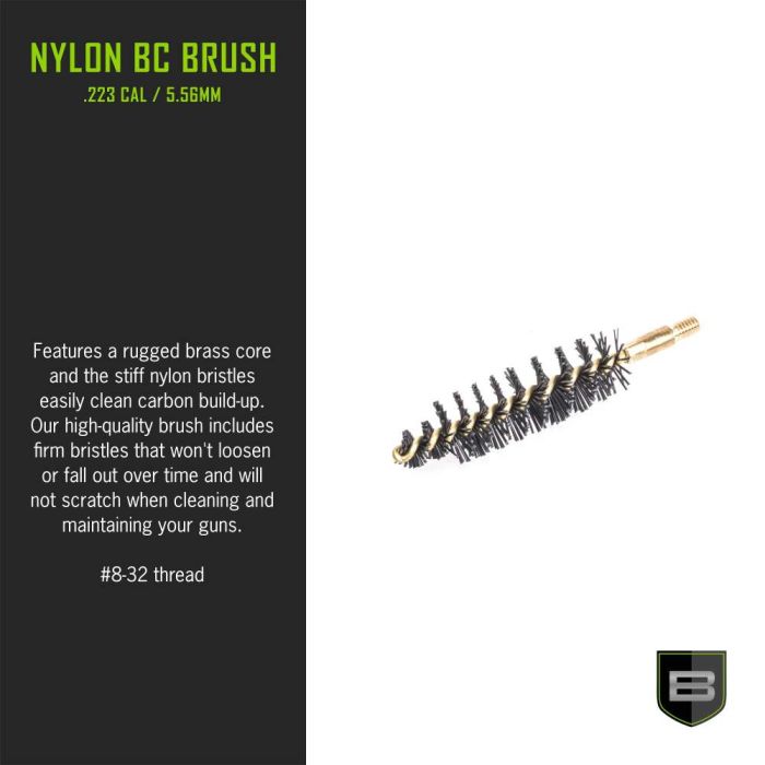 Breakthrough Clean Technologies Nylon Bolt Carrier Brush, .223 Caliber, 5.56mm & AR-15, Black/Brass
