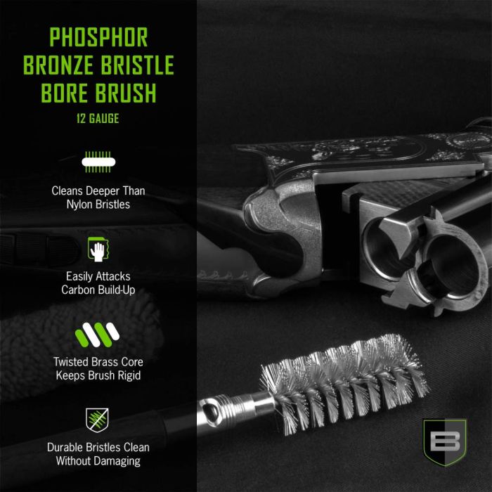 Breakthrough Clean Technologies Phosphorus Bronze Bristle Bore Brush, 12-Gauge