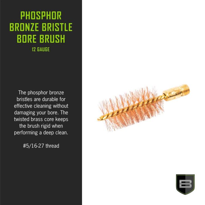 Breakthrough Clean Technologies Phosphorus Bronze Bristle Bore Brush, 12-Gauge